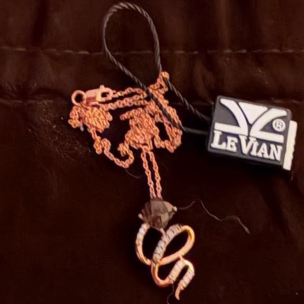 Le Vian 14K Rose Gold Natural Diamond & Smoky Quartz Swirl Pendant Necklace NWT - Picture 11 of 12